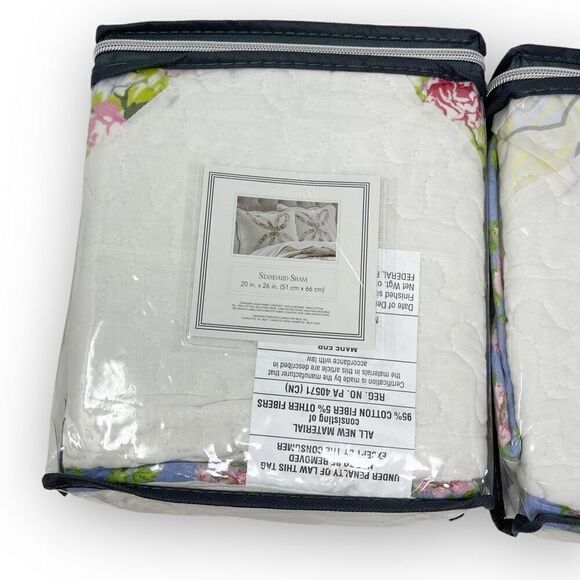 Modern Southern Home Sadie Quilt Pillow Shams Set of Two Brand New Packages NWT - Picture 5 of 9